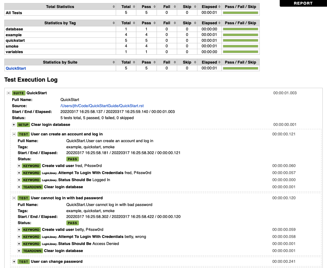 An example of beginning of a log file