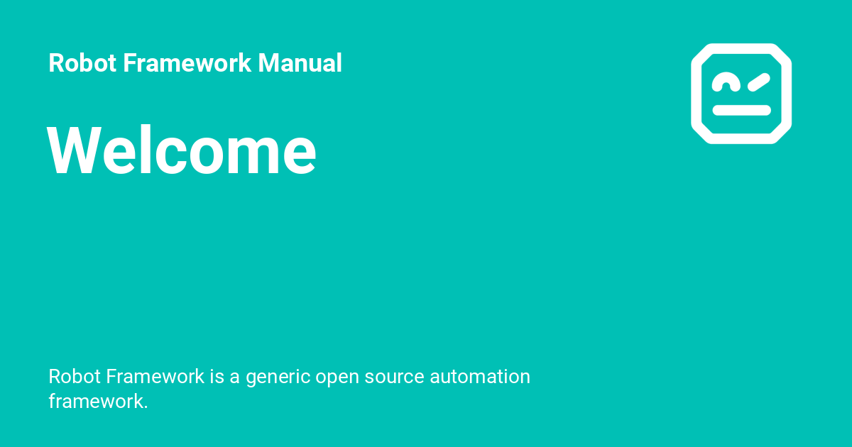 Robot Framework Manual
